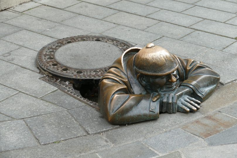 The mystery of the manhole cover